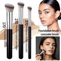 KOSSHOW 3-Pc Foundation & Concealer Brush Set – Flawless Finish Makeup Brush Set QXL black
