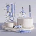 Baby Nail Clipper Set | Safety Scissors & Finger Guard Baby Grooming Kit QXL B264 Blue