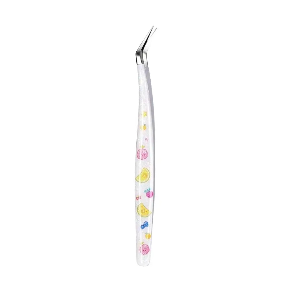 Curved Tip Scrapbook Tweezers | Glitter Resin Handle Precision Craft Tweezers QXL