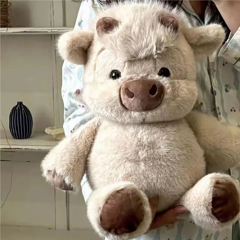 Highland Cattle Plush Toy – Soft Huggable Cow Stuffed Animal Plush Stuffed Animal QXL