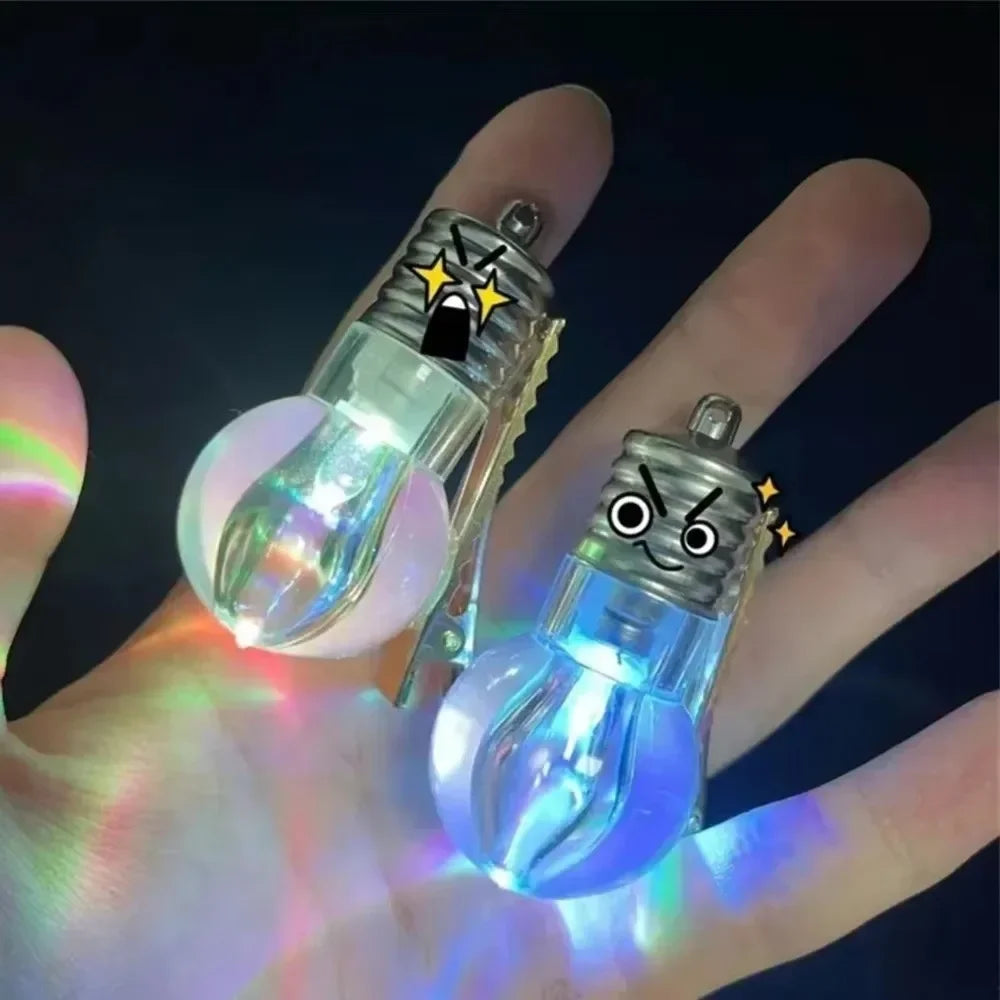 Glowing Light Bulb Hairpin | Luminous Side Clip for Girls Novelty Hair Clip QXL