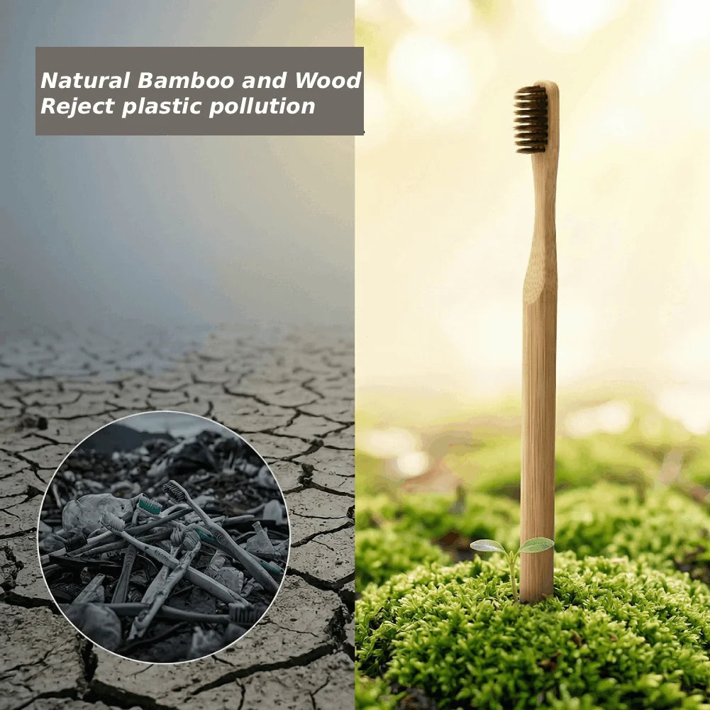 Bamboo Toothbrush | Soft Bristles, Eco-Friendly, 1 or 50 Pack Bamboo Toothbrush QXL
