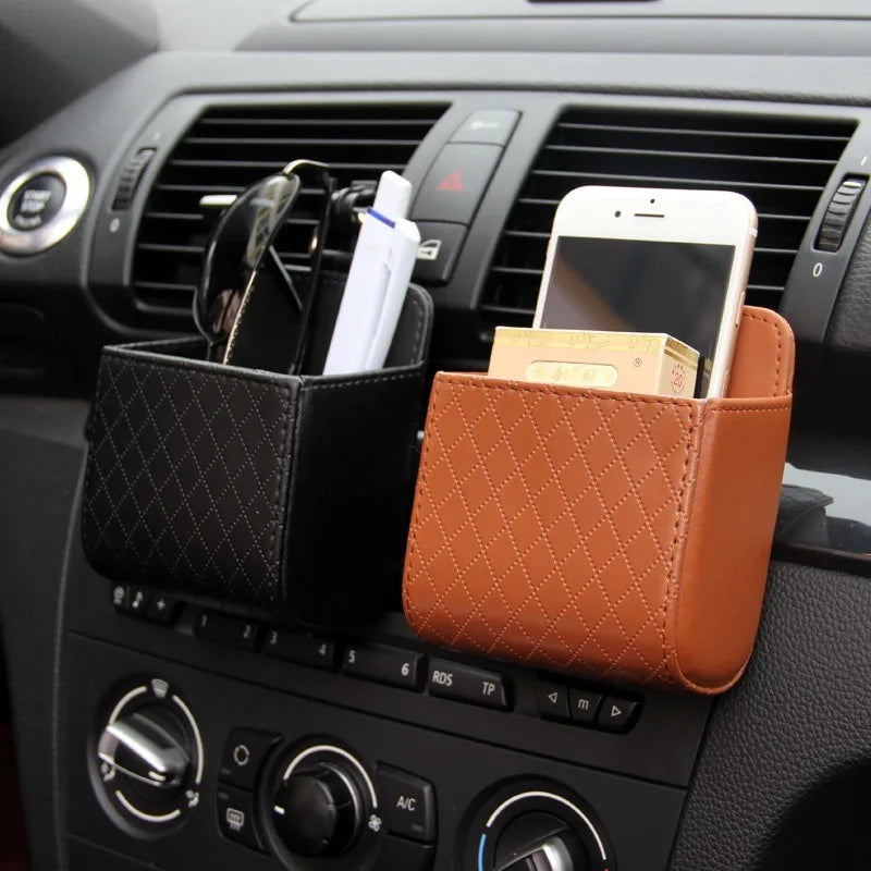 Car Air Vent Phone Holder & Storage Box Organizer Car Vent Organizer QXL