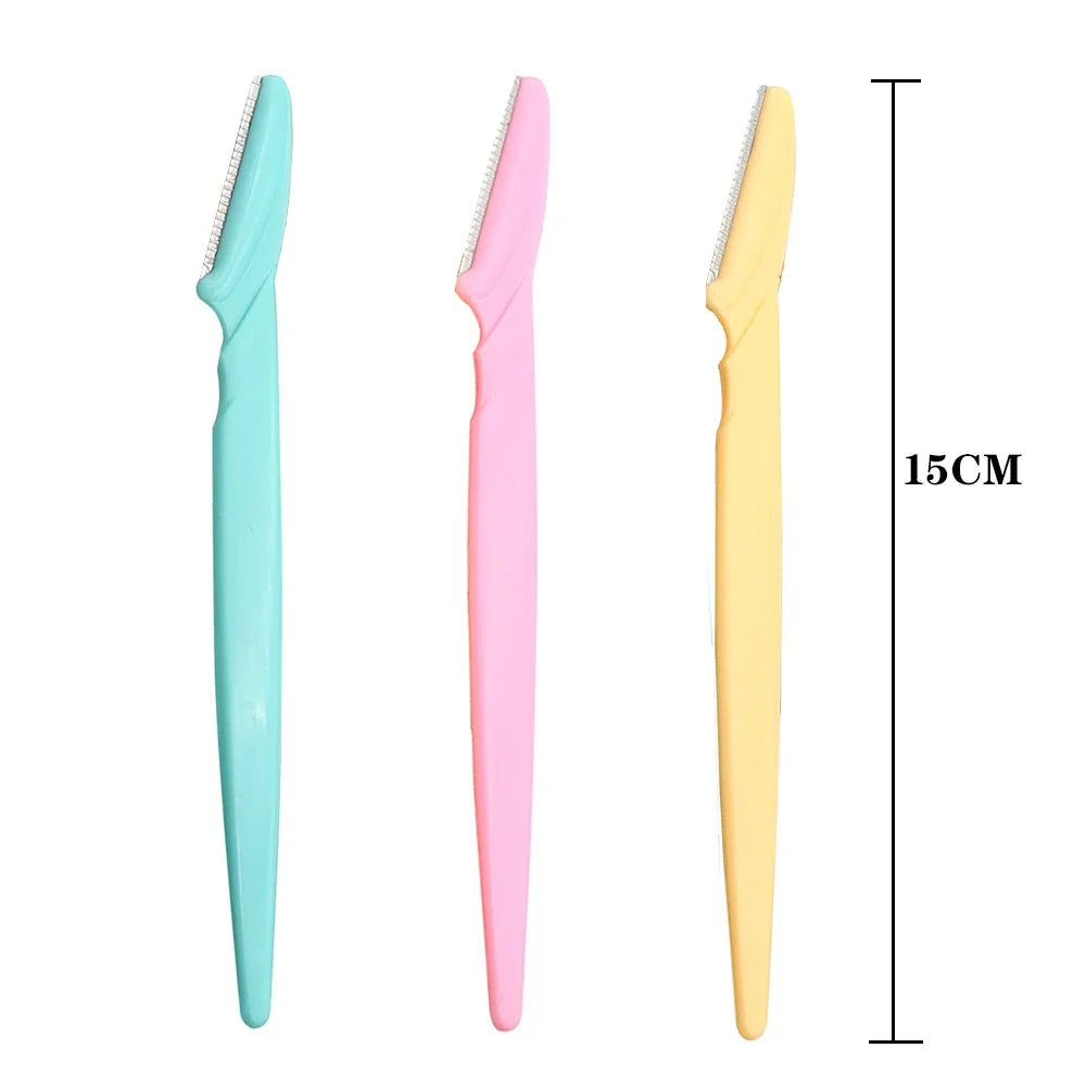 10-Pack Eyebrow Shaping Razors | Stainless Steel Face Trimmer Eyebrow Shaping Razor QXL