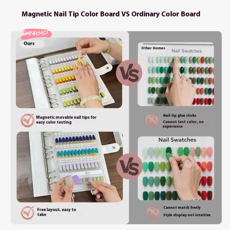 Magnetic Nail Swatch Book 48–192 Colors | Salon Display Nail Swatch Book QXL