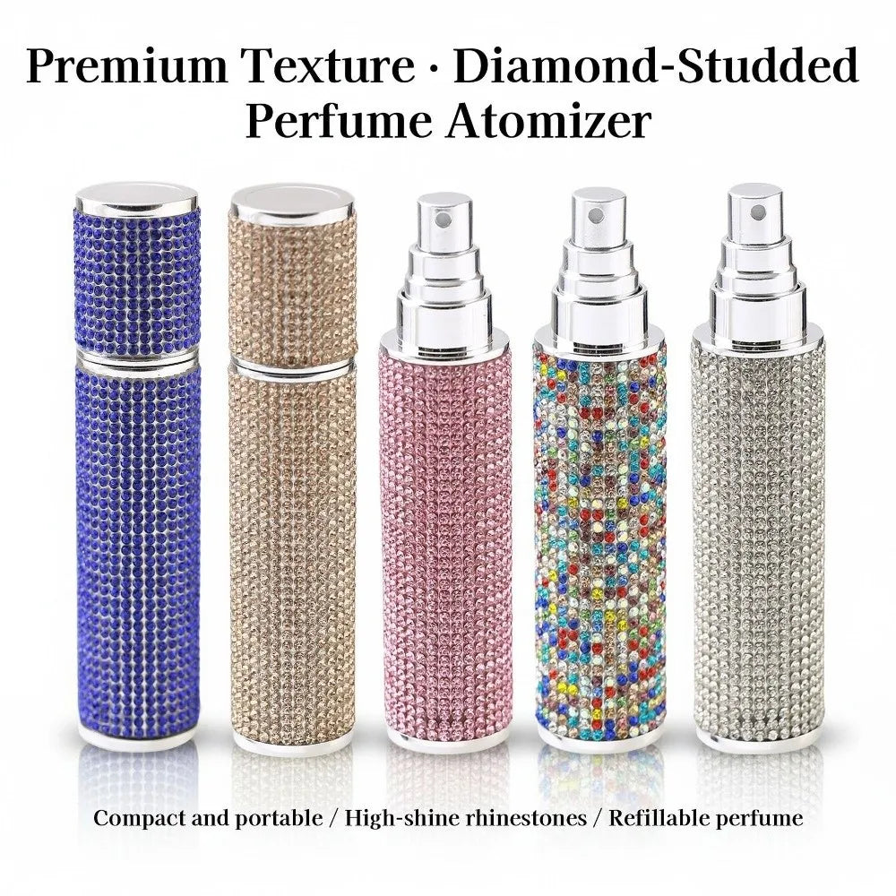 10ml Rhinestone Refillable Perfume Bottle | Fine Mist Atomizer Perfume Atomizer QXL
