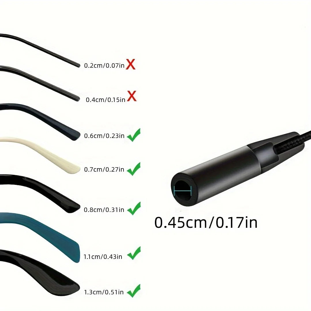 Adjustable Silicone Anti-Slip Glasses Strap | Sports Eyewear Retainer Eyewear Retainer Strap QXL
