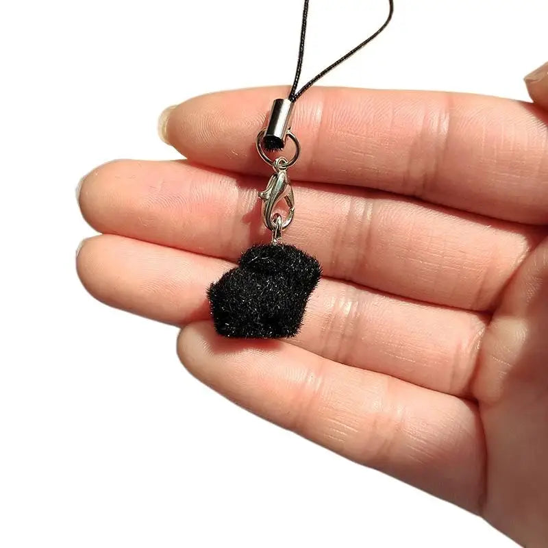 Cute Flocked Mini Pig Keychain | Resin Animal Bag Charm Gift Animal Charm Keychain QXL