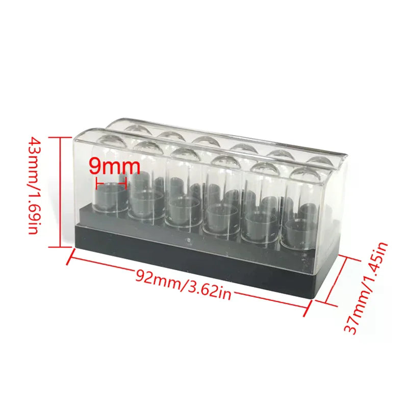 12-Pack Empty Lipstick Tubes & Lip Balm Containers + Storage Box Lipstick Tube Set QXL