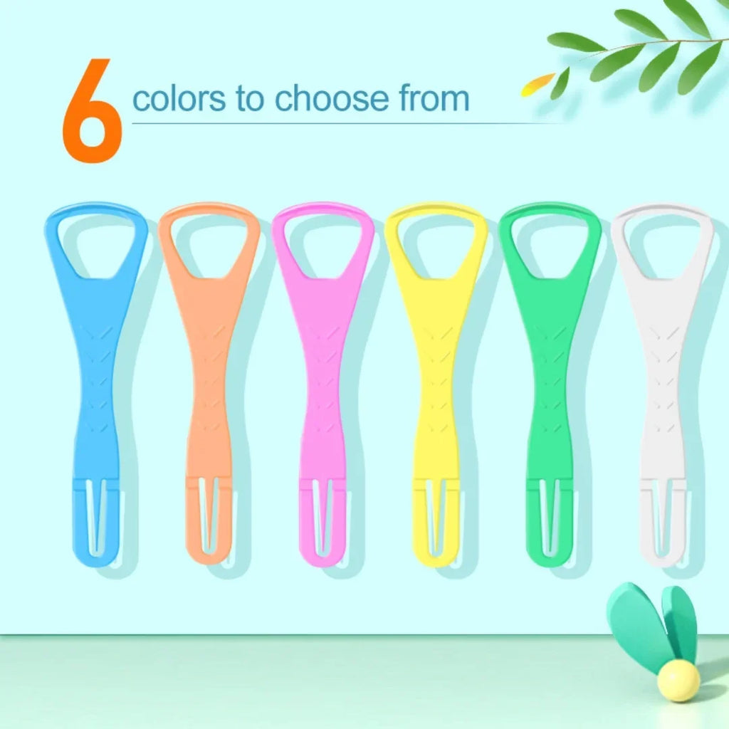20-Pack Foldable Tongue Scraper & Dental Pick | 2-in-1 Oral Care Tongue Scraper Set QXL