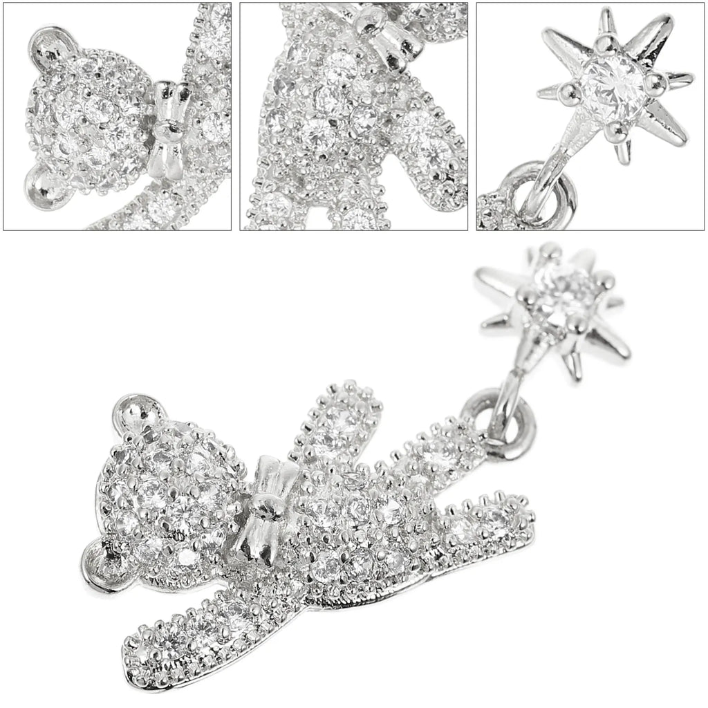 5-Pack Bear Nail Art Studs | Kawaii Zircon Bowknot Charms Nail Art Charms QXL Default Title
