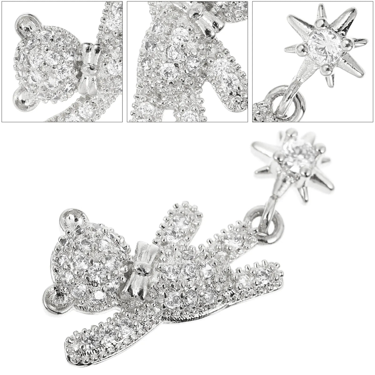 5-Pack Bear Nail Art Studs | Kawaii Zircon Bowknot Charms Nail Art Charms QXL Default Title