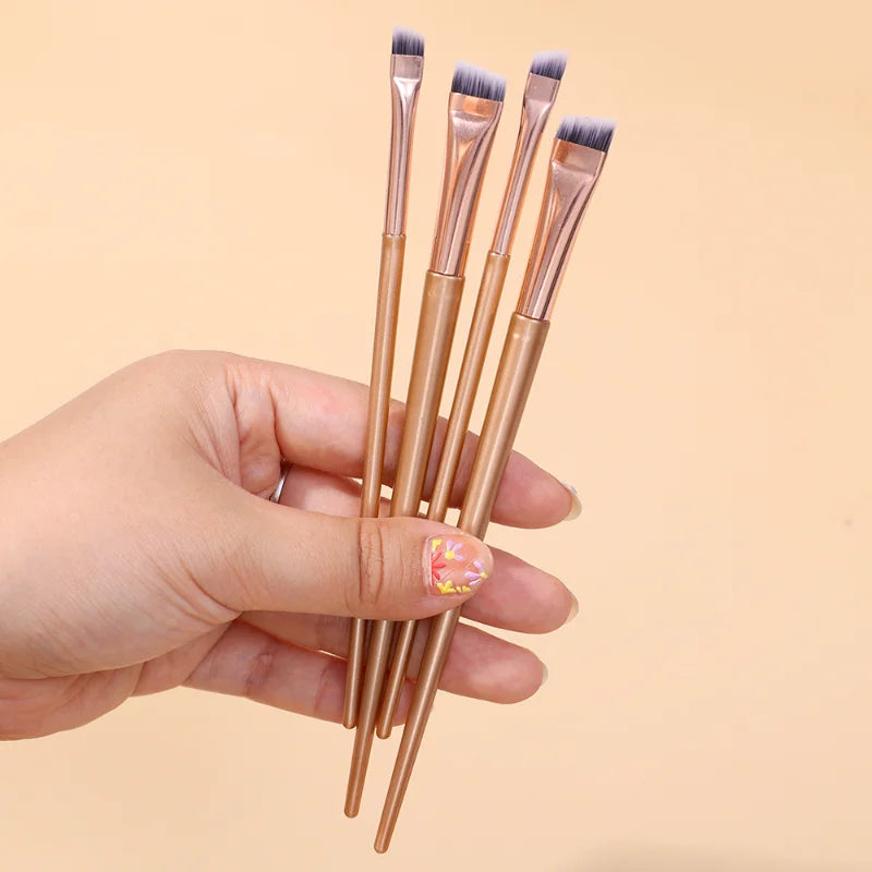 Angled Eyebrow & Eyeliner Brush | Soft Synthetic Flat Tip Eyebrow Eyeliner Brush QXL