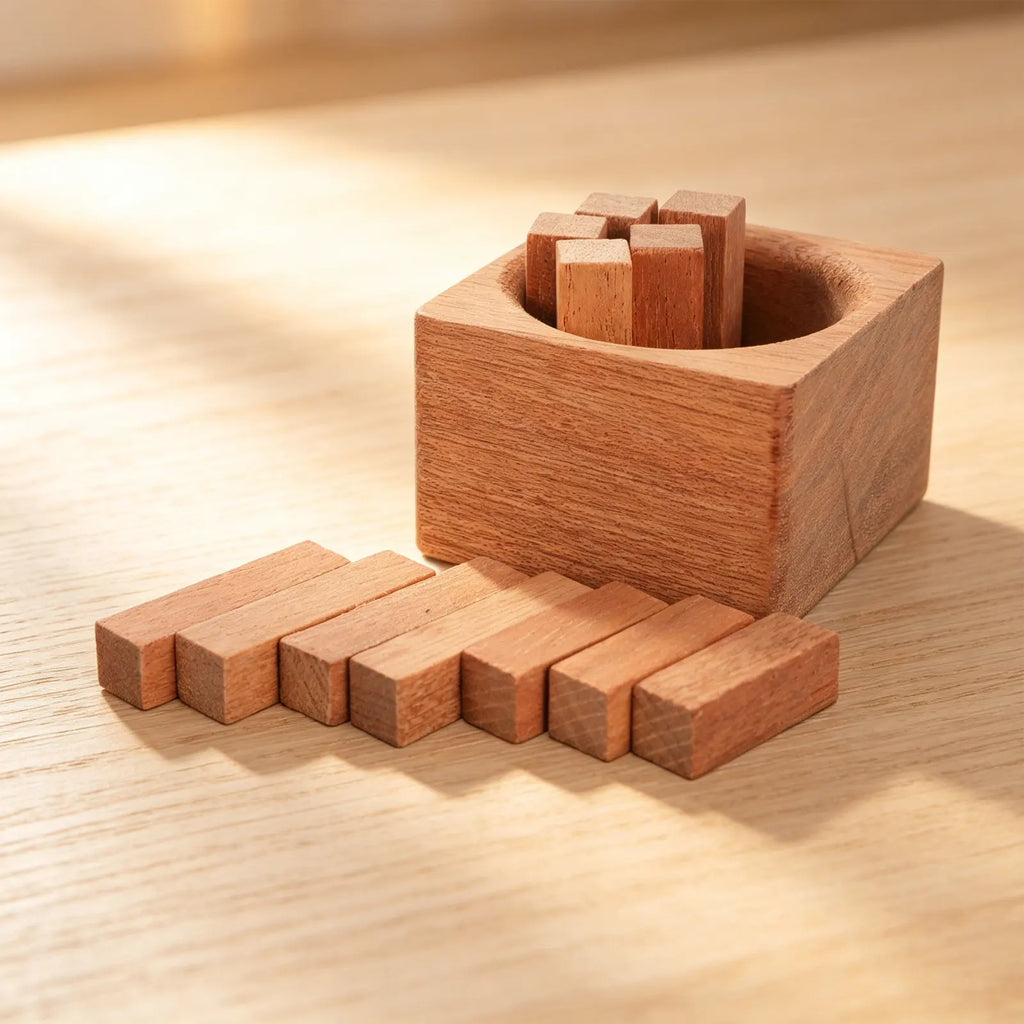 2-Pack Rustic Wood Passive Essential Oil Diffuser Scent Blocks Wood Aromatherapy Diffuser QXL