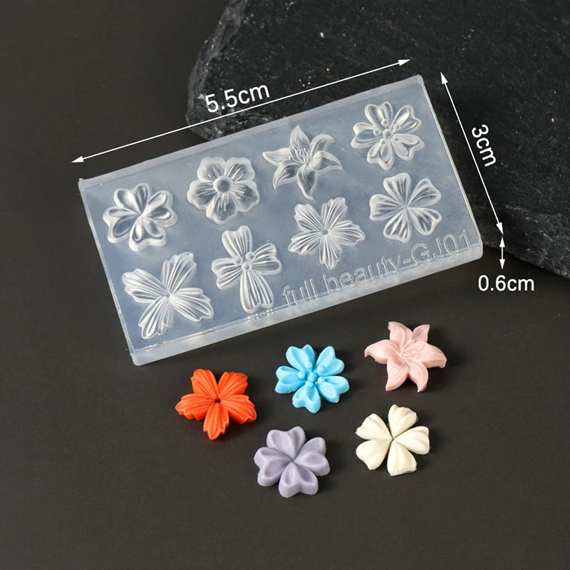 3D Floral Silicone Nail Mold | DIY Spring Flower Manicure Silicone Nail Mold QXL A1