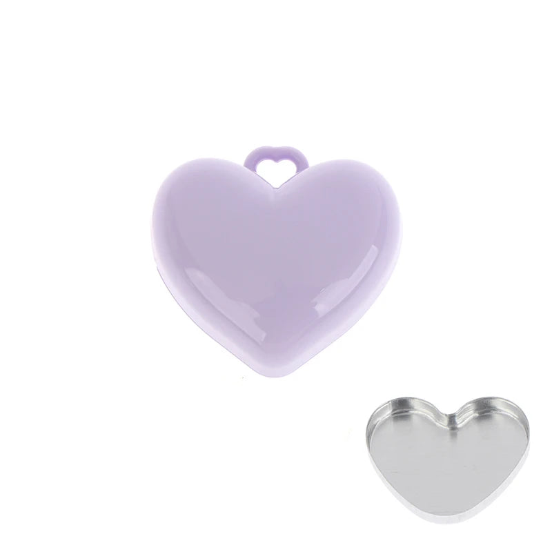 Heart-Shape Empty Compact Case with Keychain & Mirror | YOVIP Empty Compact Case QXL Purple