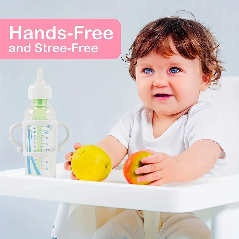 vvocci BPA-Free Silicone Baby Bottle Handle – Easy Grip Baby Bottle Handle QXL