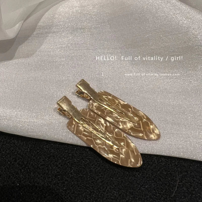 Acrylic Seamless Duckbill Hair Clip | Bangs & Side Styling Hair Clip Barrette QXL 05 one piece