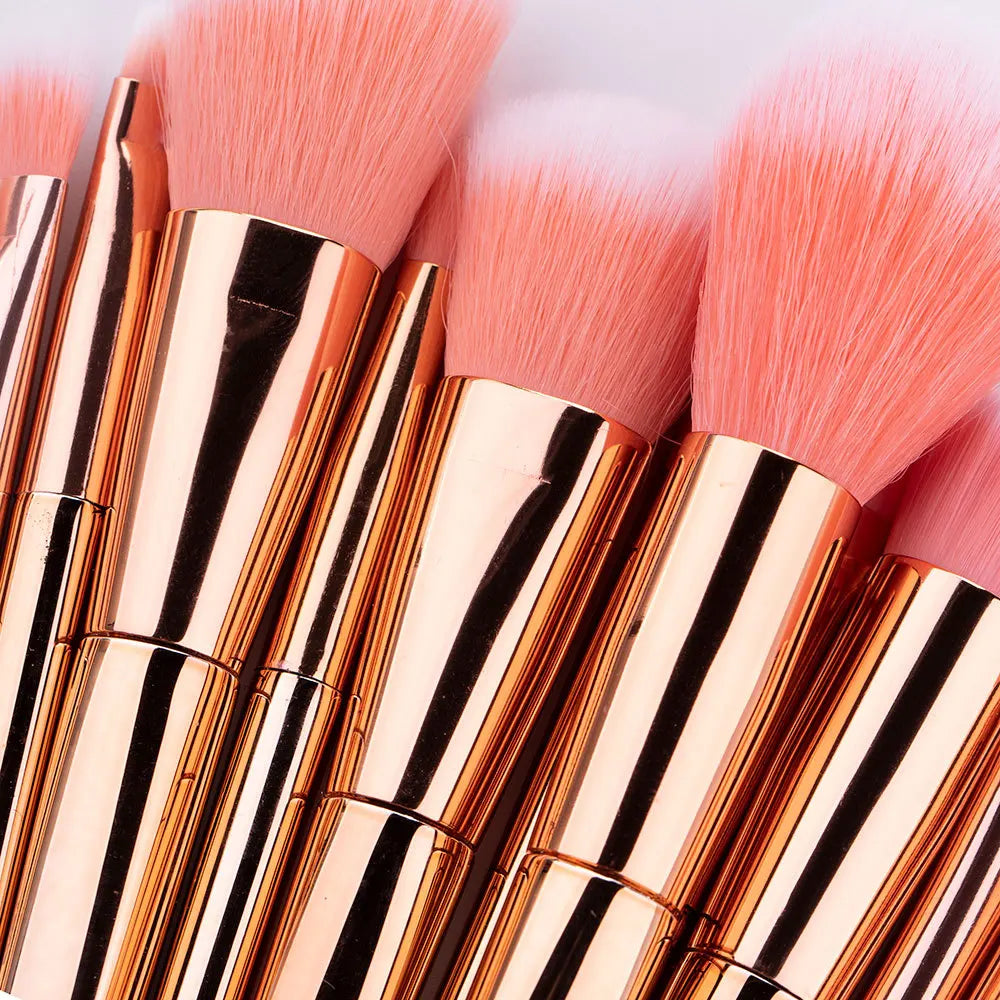 12-Piece Rose Gold Makeup Brush Set | Face & Eye Tools Makeup Brush Set QXL