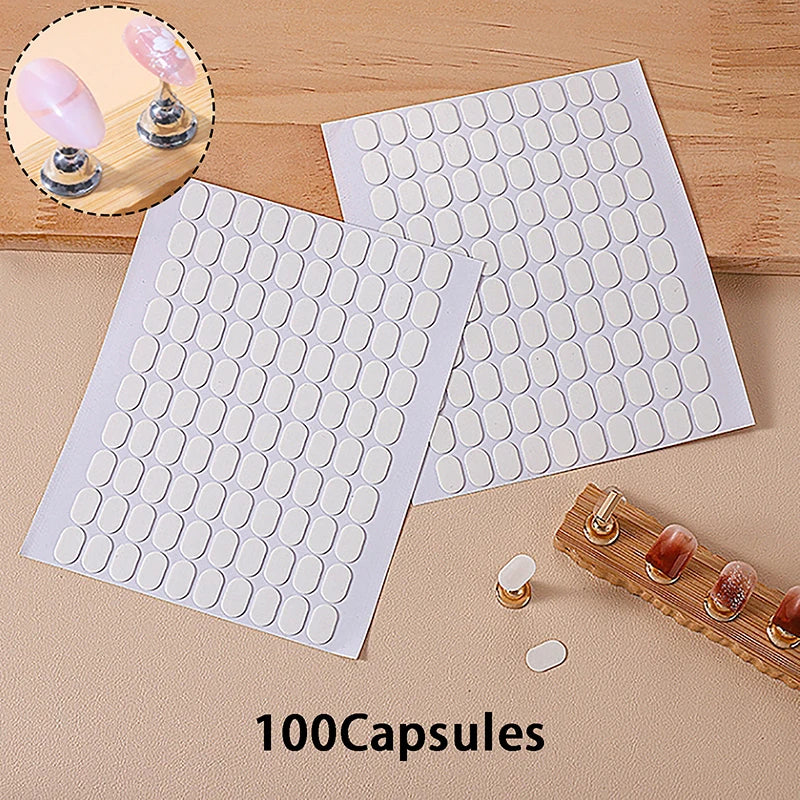 100-Pc Nail Double-Sided Adhesive Tape | False Nail Display Nail Adhesive Tape QXL Default Title