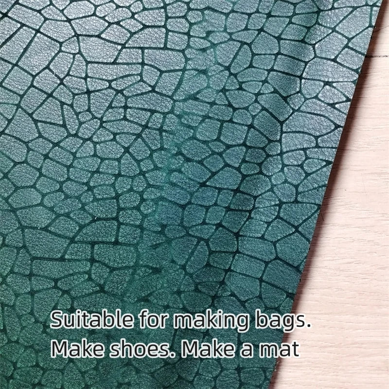 1.2mm Stone-Embossed Top-Grain Cowhide Leather Sheet | DIY Leather Craft Fabric QXL