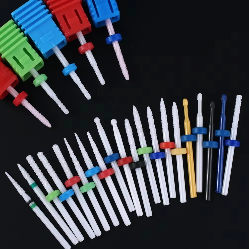 Ceramic Nail Drill Bit | Manicure & Pedicure Milling Cutter Nail Drill Bit QXL Green
