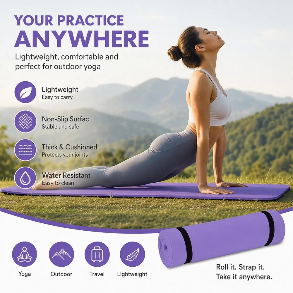 Thick Foldable EVA Yoga & Fitness Mat | Anti-Slip Exercise Mat Yoga & Fitness Mat QXL