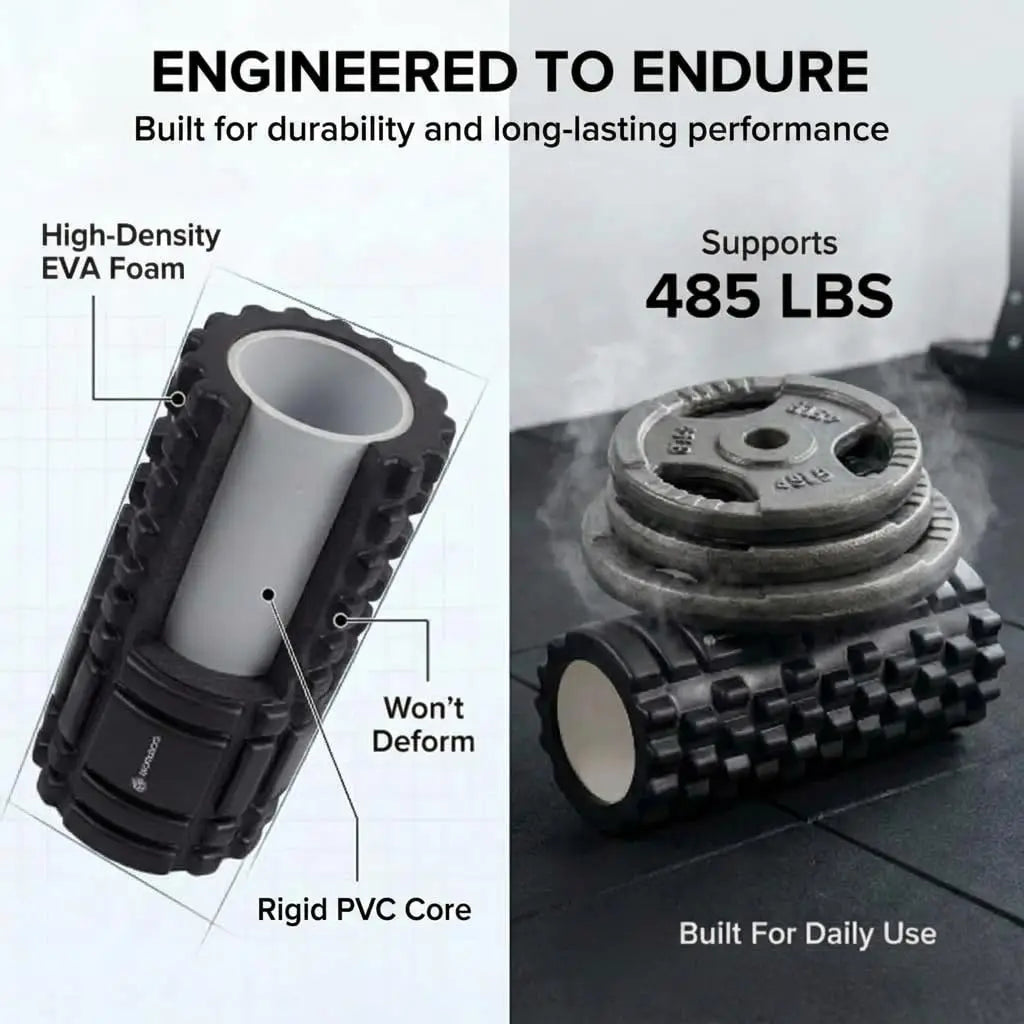 Lightweight Hollow Yoga Foam Roller | Fascia Body Massage Yoga Foam Roller QXL