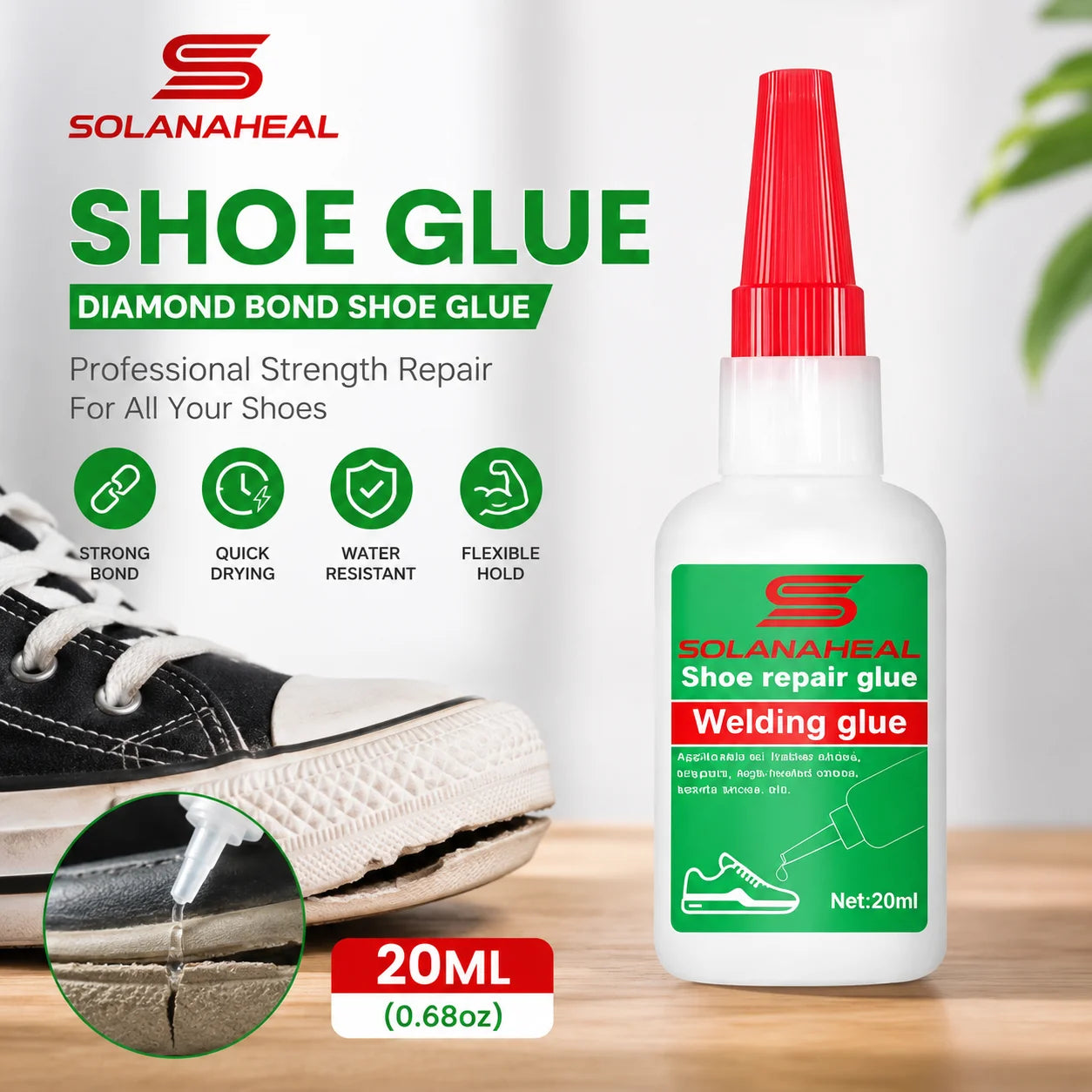 Waterproof Shoe Repair Glue – Strong, Flexible & Durable Shoe Repair Adhesive QXL