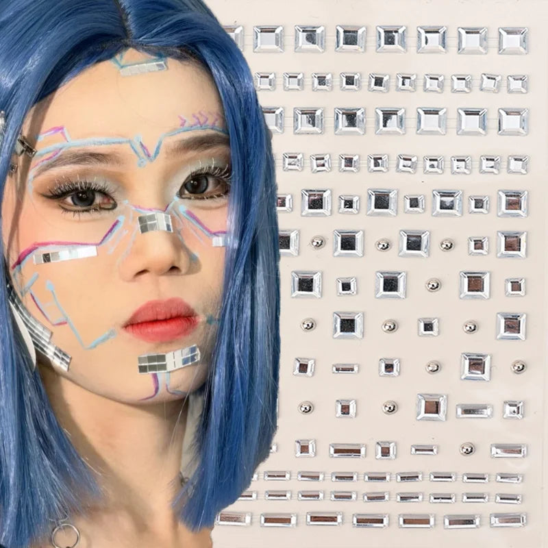 3D Rhinestone Bow Face Stickers | Halloween Cosplay Body Art Face & Body Stickers QXL