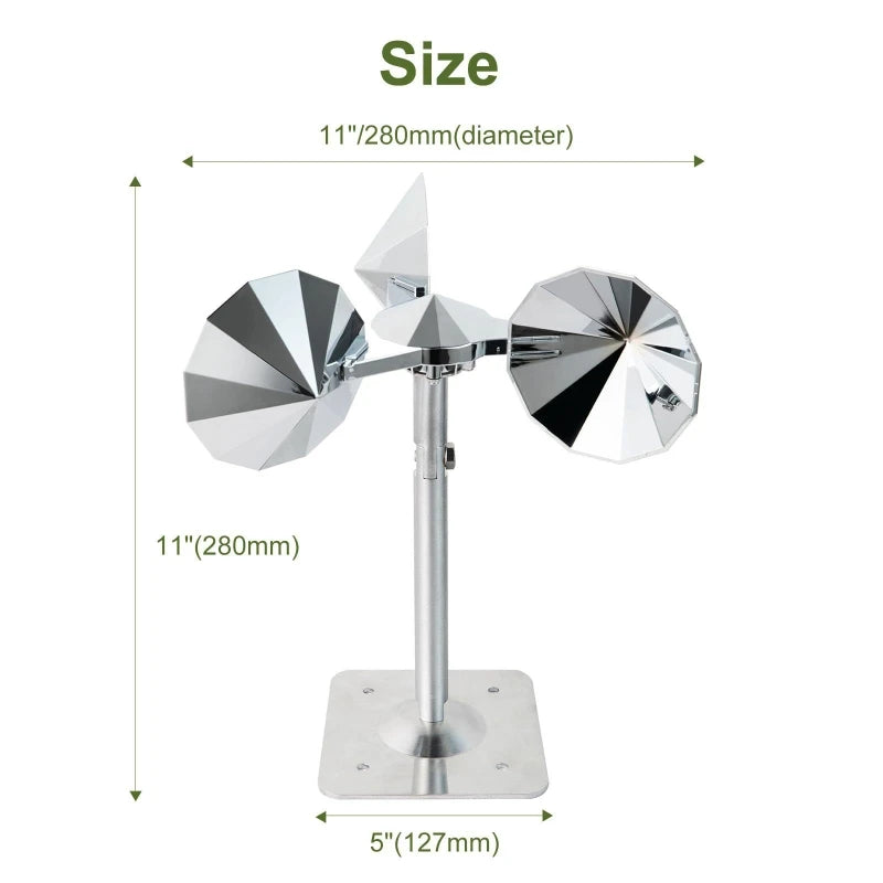 Dreamburgh Reflective Bird Repeller Wind-Powered Swivel Spinner Bird Repeller Spinner QXL as show