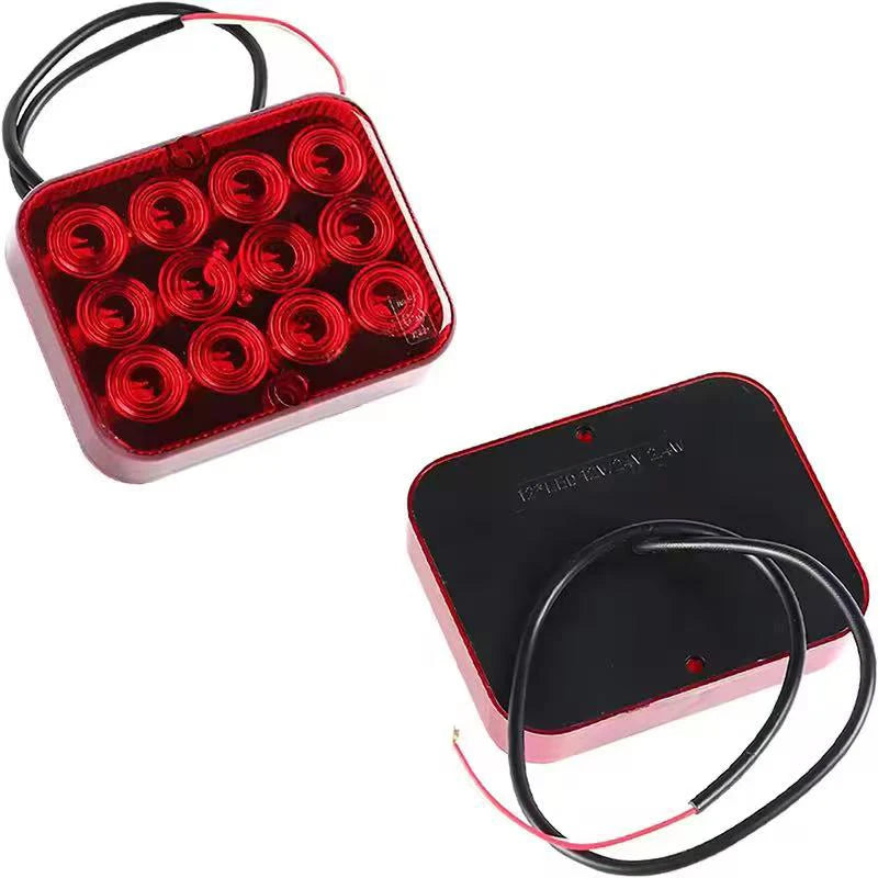 12 LED Rear Fog Tail Light 12V 24V Waterproof Truck Trailer LED Tail Light QXL