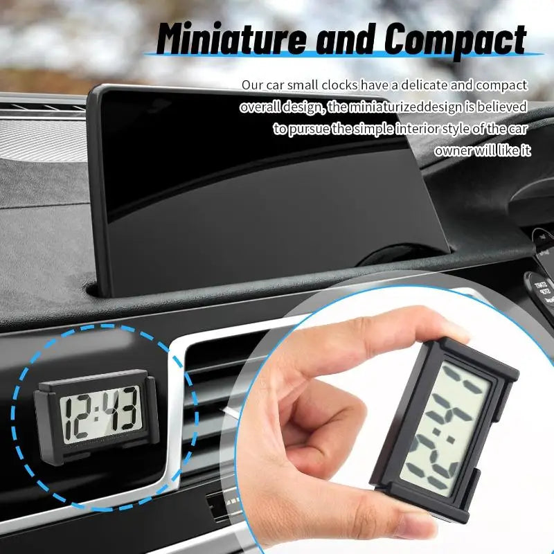 Mini LCD Digital Car Dashboard Clock | Time & Date Display Car Dashboard Clock QXL