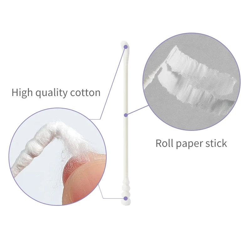 200-Pack Baby Ear Cleaning Cotton Swabs | Double-Ended Baby Cotton Swabs QXL
