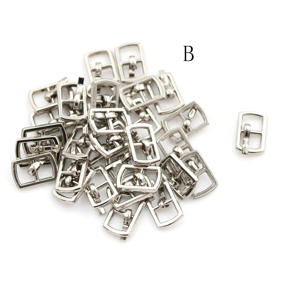 10-Pack 4.5mm Mini Metal Doll Belt Buckles | Tri-Glide Set Doll Accessories QXL B