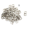 10-Pack 4.5mm Mini Metal Doll Belt Buckles | Tri-Glide Set Doll Accessories QXL B