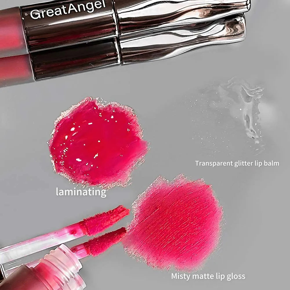 Dual-Ended Matte Velvet & Gloss Lip Color Pen | Long-Lasting Dual-Ended Lip Gloss QXL