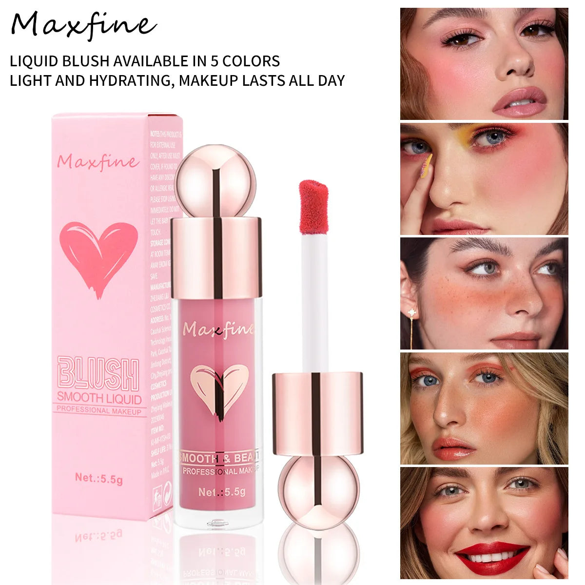 Liquid Blush Matte Finish | Waterproof, Long-Lasting, 5 Shades Liquid Blush QXL