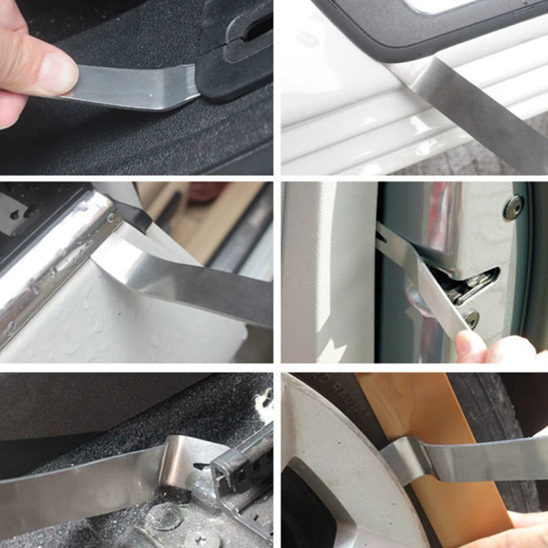 Stainless Steel Pry Bar Scraper | Car Trim Removal Tool Pry Bar Scraper QXL