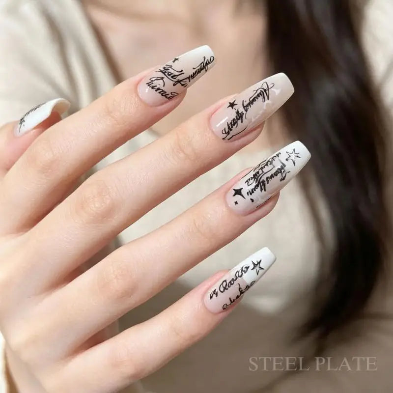 Alphabet & Flower Nail Stamping Plate | Stainless Steel Nail Stamping Plate QXL