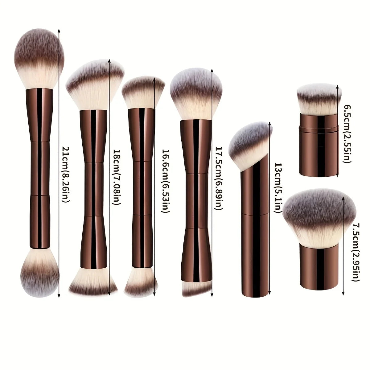 20-Pc Professional Long Handle Makeup Brush Set | Soft Synthetic Makeup Brush Set QXL