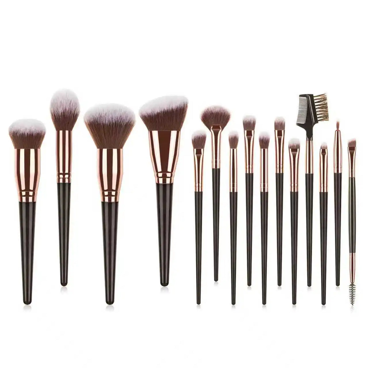 20-35 Pc Makeup Brush & Sponge Set with Headband & Puff Makeup Brush Set QXL 15pcs