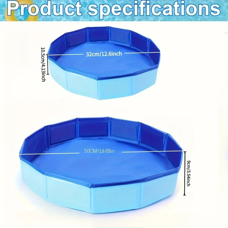 Blue PVC Dog Bath Tub | Indoor & Outdoor Pet Bathing Pet Bath Tub QXL