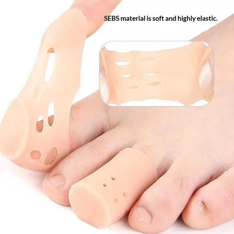 2-Pack Breathable SEBS Toe Protector Sleeves | Anti-Friction Toe Protector Sleeves QXL