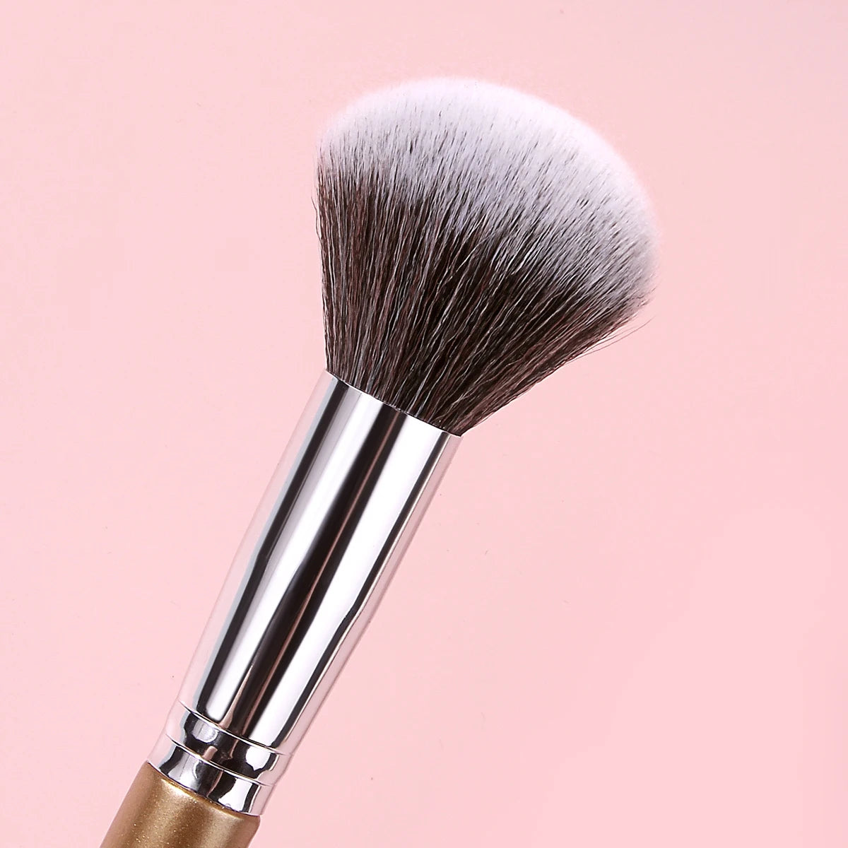 KOSSHOW Dome Powder Makeup Brush | Gold Wood Handle Powder Makeup Brush QXL