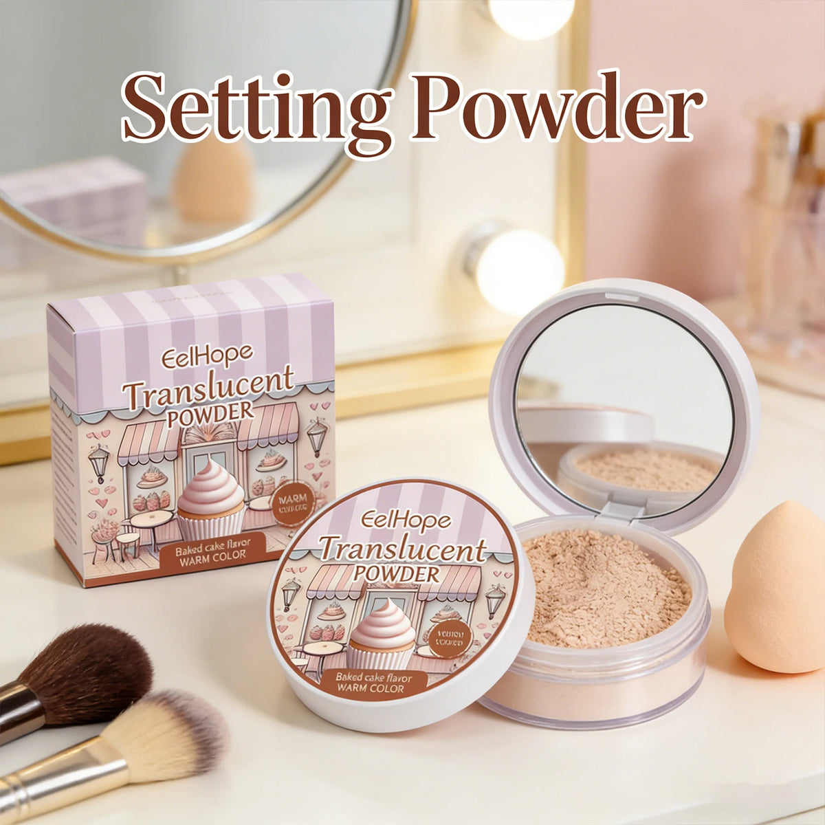 Eelhope Oil Control Loose Setting Powder – Matte Finish 6g Loose Setting Powder QXL