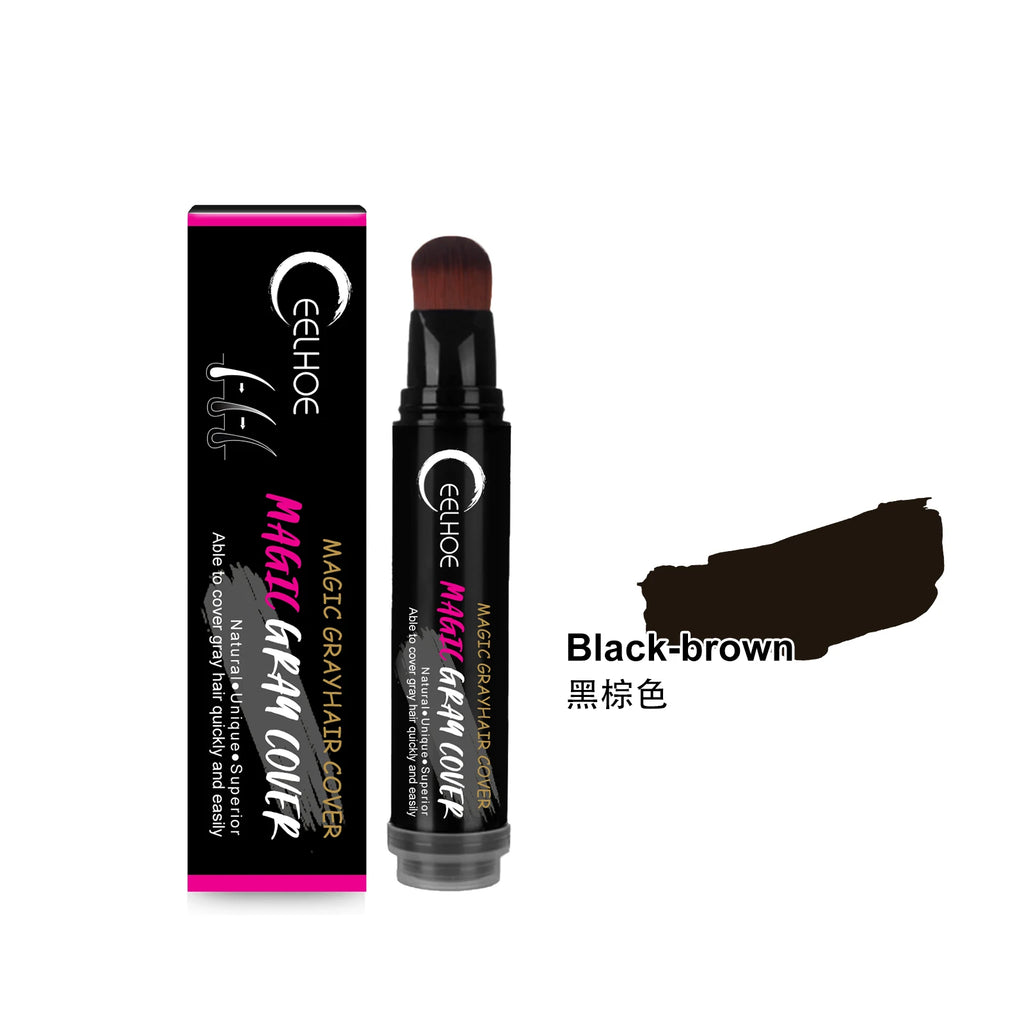 EELHOE Hair Color Stick – Instant Gray Root Coverage Pen Temporary Hair Color QXL Black Brown 1PCS
