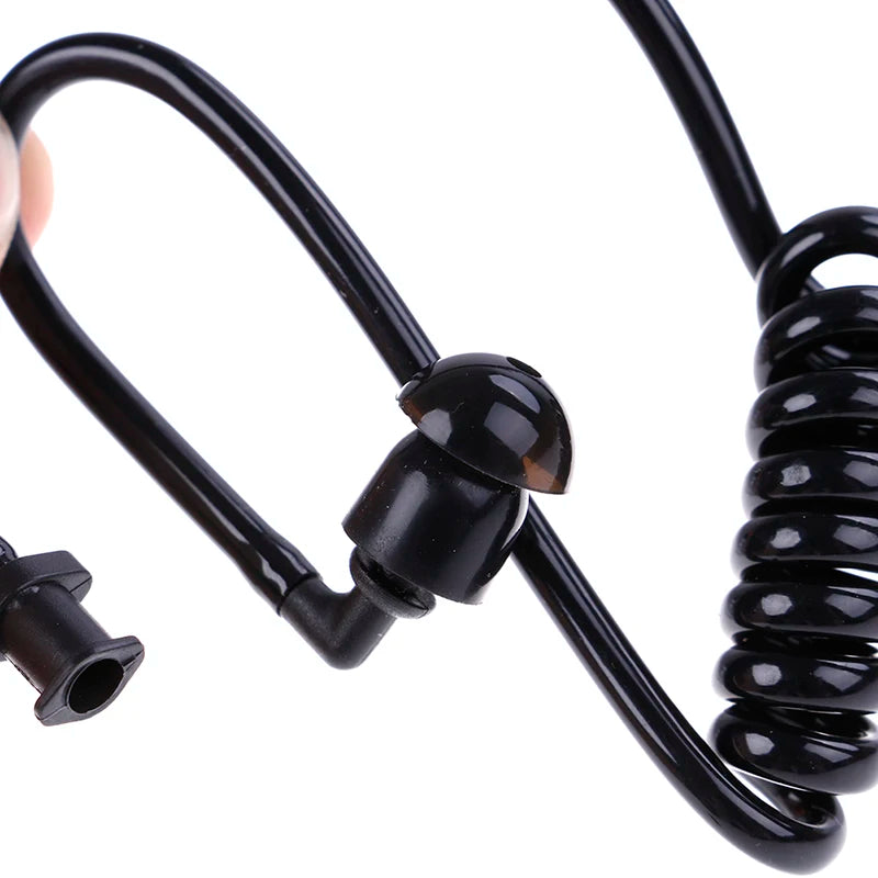 Black Coil Acoustic Air Tube Replacement for Radio Earpiece Earpiece Air Tube QXL