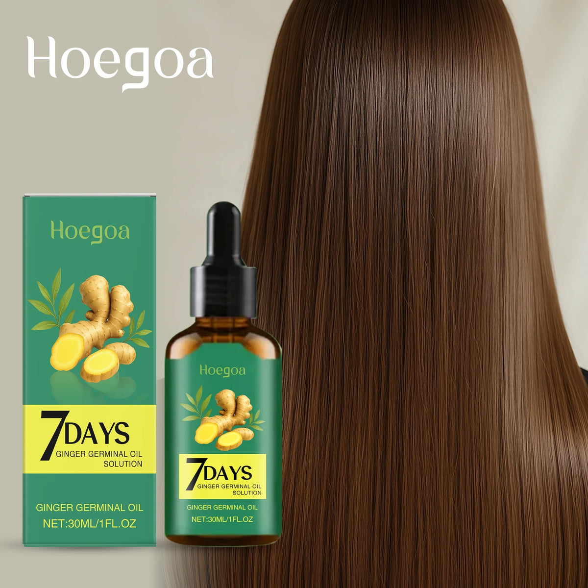 HOEGOA Ginger Hair Growth Serum – Scalp Treatment 30ml Hair Growth Serum QXL