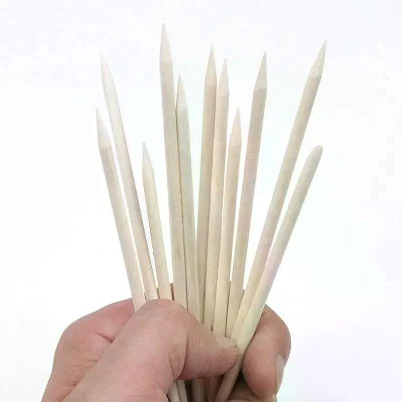 100-Pack Dual-Tip Wood Cuticle Sticks | Manicure Tool Set Wood Cuticle Sticks QXL